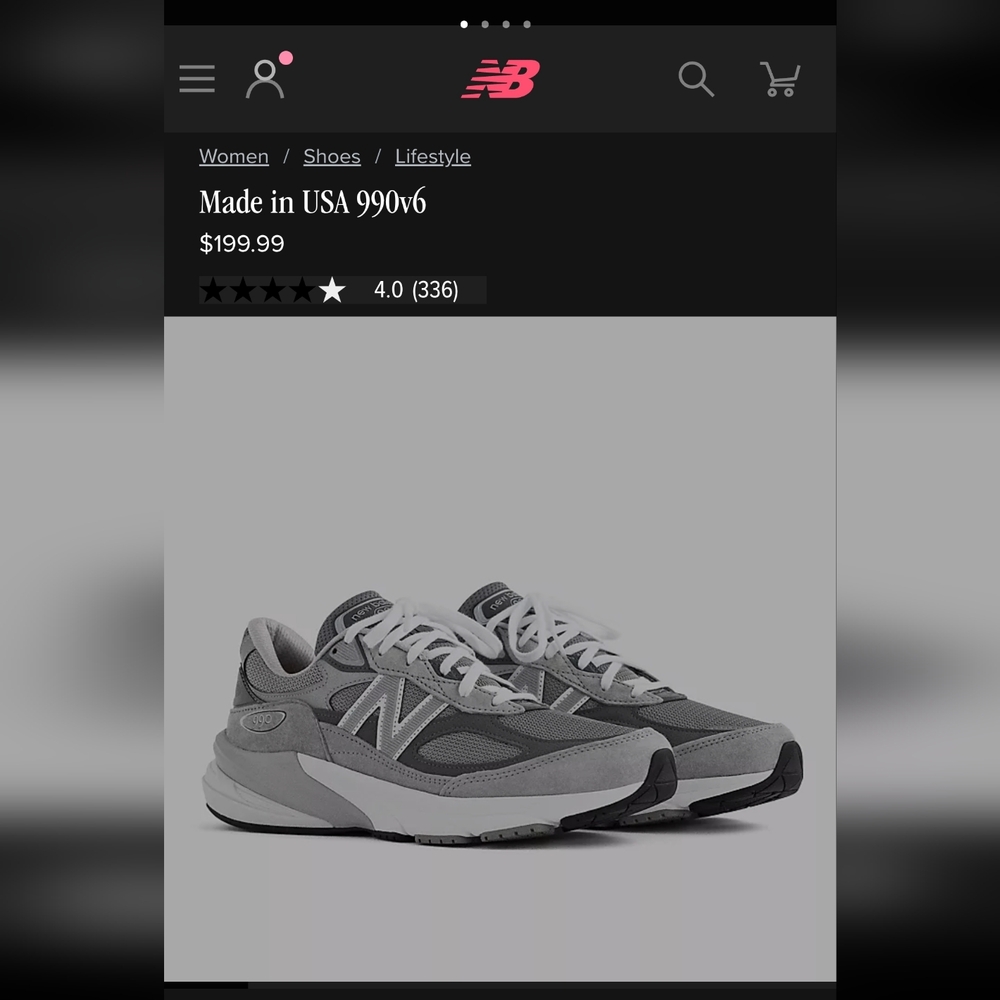 New Balance 990v6 Shoes - Picture 2 of 14